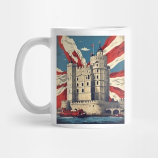 Tower of London United Kingdom Vintage Travel Tourism Poster Art Mug